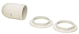 Kopp 214301045 - Portalampada isolante E27 con 2 anelli portaombrelli, colore: bianco crema