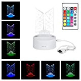 Kpop BTS Bangtan Boys 16 colori con telecomando LED Night Light USB acrilico decorazione della stanza della casa per i ...