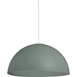 L+, lampadario a sospensione, in metallo, forma mezza sfera, bianco, nero, grigio, giallo, rosa, 40cm, 60cm (Verde Iceberg, 40cm)