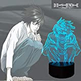 L Lawliet Lampada da tavolo Action Light per Boy Room Yagami Lava Japan Comic Theme Manga Cartoon USB 16 Colori ...
