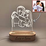 LAC Lampada Personalizzata con Foto 3D | Idee Regalo Donna Compleanno | Regalo Anniversario per Lui Lei Matrimonio | Regali ...