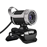 lailongp Webcam 480P - Videocamera con microfono, USB e Web Cam, ABS, Nero, m