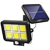 Lamker Solare LED Luce Esterno con Sensore di Movimento 120° Di Illuminazione Impermeabile Cavo 16 Piedi 120 LEDs Faretto Lampade ...