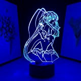 Lampada 3D Anime High School Dxd LED Himejima Akeno luce notturna per camera da letto decorazione notte di compleanno compleanno ...
