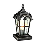 Lampada a colonna per esterni retrò Lampada a colonna in vetro europeo in alluminio Tradizione antica Lampada per palo stradale ...