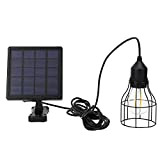 Lampada a sospensione a energia solare, Lampadario a LED E27 Lampada a sospensione mini a luce nera per esterno a ...