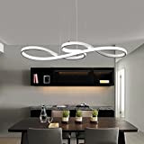Lampada a sospensione a LED da 60 W, design moderno acrilico, illuminazione interna, altezza regolabile, lampada da tavolo da pranzo, ...