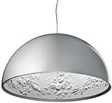 Lampada a sospensione moderna E27 lampadari con paralume in resina bianca rotonda Pendant Light Sky-Garden Design creativo regolabile in altezza ...
