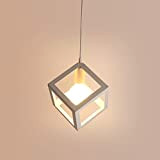 Lampada a sospensione Vintage, Lampada da Soffitto Industriale, cubo creativo lampadario in ferro adatto per sala da pranzo e un ...