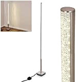 Lampada a stelo LED in metallo nichelato opaco Strip, lampada da pavimento per soggiorno, camera da letto, corridoio. La lampada ...
