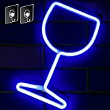 Lampada al neon a LED per vino, Bar Neon LED, Bicchiere da Vino Insegne al Neon Birra Cheers Luce al ...