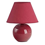 Lampada BRILLIANT Primo lampada da tavolo rossa | 1x D45, E14, 40W, adatto per proiettori a caduta (non inclusi) | Scala da ...