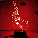 Lampada Da Illusione 3D Lampada Da Notte A Led Michael Jordan Figura Decor Usb Touch Ensor Bambini Porta Regalo Per ...