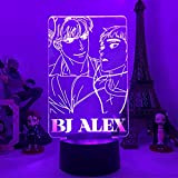 Lampada da illusione 3D Luce notturna a LED Anime Bj Alex Luce notturna per bambini Lampada da tavolo USB creativa ...