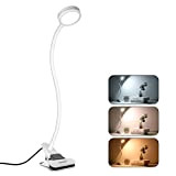 Lampada da Lettura Pinza a LED, Eyocean Lampade USB, 3 Modalità Colore e 9 Dimmerabili Luce da Lettura, Lmpada da ...