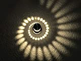 Lampada da parete a LED, 24 Volt, a spirale, argento, per Loxone, FHEM, KNX