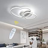 Lampada Da Soffitto A LED Dimmerabile 40W, Moderno Plafoniera LED Soffitto Design A Forma Di Cuore, Lampadario in Acrilico Per ...