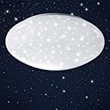 Lampada da soffitto LED, decoro a cielo stellato, plafoniera luce bianca 4.000K 1.200lm, Ø28cm, LED integrati 12W, lampadario per camera ...