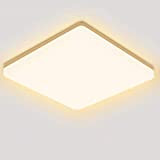 Lampada da soffitto LED, Oeegoo 18W plafoniera led luce quadrata, 1800lm IP44 impermeabile Bianco Caldo 2700K Plafoniera LED per soggiorno ...