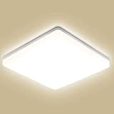 Lampada da soffitto LED, Oeegoo 18W plafoniera luce quadrata, 1800lm IP44 impermeabile Bianco naturale 4000K Plafoniera LED per soggiorno Sala ...