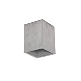 Lampada da soffitto per interni Bold rettangolare grigio stile moderno industrial in cemento GU10 L:9cm faretto ideale per cucina corridoio