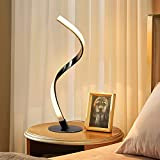 Lampada da tavolo a spirale a LED A.T.Lums - Lampada da tavolo a LED in alluminio, bianco caldo 3000 K, ...