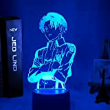 Lampada da tavolo in acrilico Anime Attack on Titan per Home Room Decor Light Cool Kid Child Gift Captain Levi ...