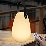 Lampada da Tavolo Ricaricabile LED Luce da Tavolo Esterno Senza Fili Telecomando 8 Colori RGB Dimmer Lampada da Giardino IP54 ...