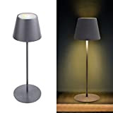 Lampada da Tavolo Senza Fili, Lampada da Tavolo LED Ricaricabile, Touch Lampada da Comodino in Metallo, 8 Cambi di Colore, ...