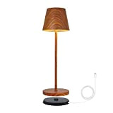 Lampada da Tavolo Senza Fili Ricaricabile Touch Lampada da tavolo led in Metallo con base di ricarica a contatto, 8 ...