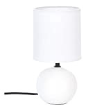 Lampada da tavolo sferica 25 cm bianco opaco bianco