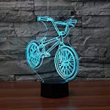 Lampada da tavolo USB a forma di bicicletta a forma di bicicletta da comodino a LED BMX a LED a ...
