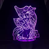Lampada Illusion 3D Led Luce Notturna Anime Gurren Lagann Yoko per la decorazione della camera da letto Regalo di compleanno ...