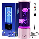 Lampada Meduse Lampada Lava Meduse Acquario Notturna Telecomando Jellyfish Lamp Lampada a LED con 17 Colori Cangianti, USB Lampada da ...