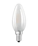 Lampada Osram LED SuperStar Classic B, a forma di candela con attacco E14, dimmerabile, opaco, bianco caldo, 3.3 Watt, confezione ...