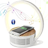 Lampada Touch da Comodino, Lampada da tavolo Touch Dimmerabile con altoparlante Bluetooth e caricabatterie wireless Qi Caricabatterie wireless 10 W