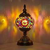 Lampada turca marocchina fatta a mano mosaico tavolo di vetro scrivania comodino luce notturna per soggiorno camera da letto tavolino ...