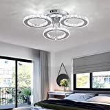 Lampadari cristallo,Plafoniere interne Luci acciaio inossidabile LED 30W lampada da soffitto [Classe di efficienza energetica A]