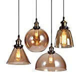 Lampadario industriale a 3 luci, lampade a sospensione rustiche vintage, isola da cucina, plafoniera con paralume in vetro, lampade da ...