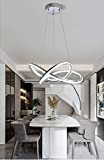 Lampadario sospeso a led intrecciato 60w argento lampada da soffitto design moderno pendente luce bianco freddo