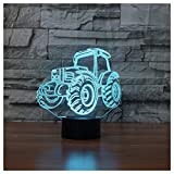 Lampade 3D Illusione Ottica Luce Notturna, SISYS Deco Lampada LED da Tavolo Illuminazione Luce di Notte 7 Colori Controllo Tattile ...
