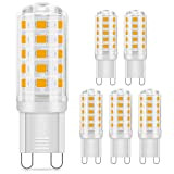 Lampade LED G9 bianco caldo 3000K, lampadine LED ONEVER G9 3,5W equivalenti a 30W-40W lampada alogena, lampadina G9 430 lumens ...
