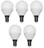 Lampadina a LED a risparmio energetico, E14, set da 5 pezzi, 5 x 3 Watt, 250 lumen, luce bianca calda ...