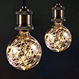 Lampadina a LED E27 filo di rame Vintage LED pera, 3 W 300 lm bianco caldo creativo catena di luci, ...