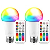 Lampadina LED cambia colore, 120 colori, equivalente a 70 Watt, strobo fai da te, bianco caldo 2700K RGB con telecomando, ...