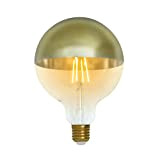 Lampadina LED decorativa a forma di palloncino G120, filamento regolabile oro morbido, trasparente, marca 7H Sevenon