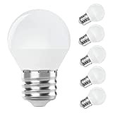 Lampadina LED E27 G45 6W,Luce Calda 3000K Lampadine Attacco Grande Bulbo Piccolo,Base Classic Bulbo risparmio energetico(Equivalenti a 40W), 550lm Non ...