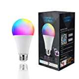 Lampadina LED intelligente, lampadina WiFi dimmerabile a colori 16M, bianca, E27 9W equivalente 60W 800lm, Alexa, Echo e lampadina LED ...