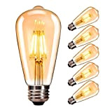 Lampadina Vintage Edison, CMYK Edison Lampadine Vintage LED E27 4W 220V Vintage Filamento Lampadine Bianco Caldo Decorativo Luce Ideale per ...
