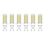 Lampadine a LED G9, 7W (Equivalente a 70W), Bianco Freddo (6000K), AC220-240V, Senza Sfarfallio, Non Dimmerabile, CRI>80, Pacco da 6 ...